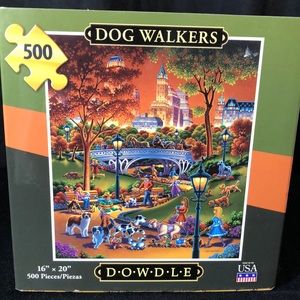 DOWDLE puzzle . Dog Walkers 16”x20”. 500 piece NIB